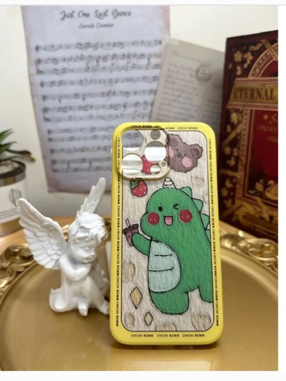 3 items.iphone14 /14plus/14pro/14promax cartoon case,cute Dinosaur case